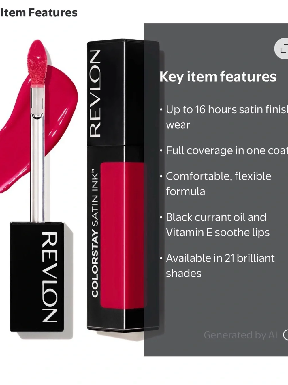 NWT Revlon ColorStay Satin Ink Liquid Lipstick - Color 010 Your Majesty
